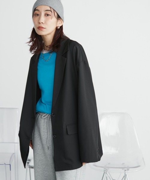 Auntie Rosa Holiday(アンティローザホリデー)の「オーバーサイズテーラードジャケット / セットアップ対応(テーラードジャケット・レディース・グレー/ブラック/キャメル/ネイビー・FREE)」の7枚目の写真