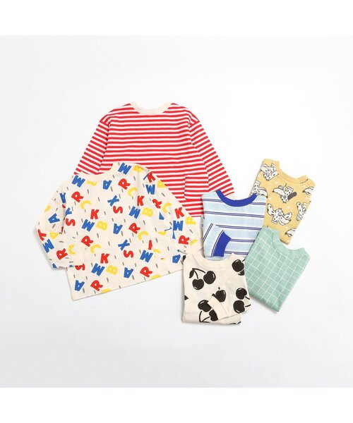 BREEZE(ブリーズ)の「【どっちも正解】DAISUKI総柄ロンT_ジュニア対応(Tシャツ/カットソー・キッズ・レッド/ブルー/ブラック/アイボリー/イエロー/ミント・110/100/90/130/120/80/140)」の16枚目の写真