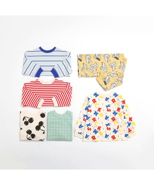 BREEZE(ブリーズ)の「【どっちも正解】DAISUKI総柄ロンT_ジュニア対応(Tシャツ/カットソー・キッズ・レッド/ブルー/ブラック/アイボリー/イエロー/ミント・110/100/90/130/120/80/140)」の17枚目の写真