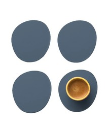 Rivel（リヴェル）の「【VACAVALIENTE/バカバリエンテ】コースター  4枚セット 本革 サステナブル リサイクルレザー（ランチョンマット/テーブルウェア・メンズ）」