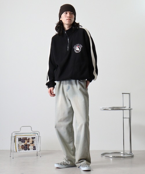 Red Cap Girl(レッドキャプガール)の「RED CAP GIRL フリース袖ラインRCG胸刺繍HALFZIP(スウェット・メンズ・オートミール/アイボリー/ブラック/グレー・M/L)」の19枚目の写真