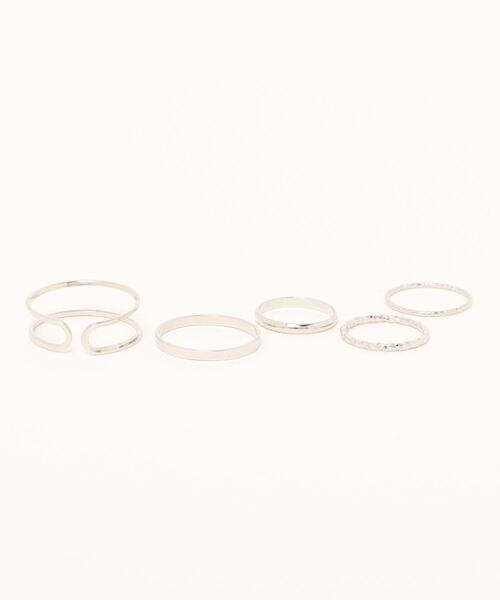 TONE SELECT GOODS(トーンセレクトグッズ)の「【float】シンプル デザイン リング【5個セット】(リング・レディース・シルバー/ブラック/ゴールド・FREE)」の4枚目の写真