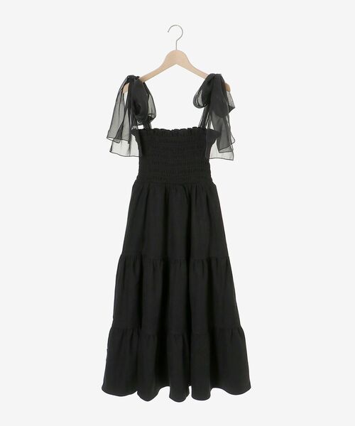 MAJESTIC LEGON（マジェスティックレゴン）の「2way肩リボンキャミワンピ（ワンピース・レディース・ブラック/ブルー系その他2/アイボリー/ホワイト系その他2/ブラック系その他/グリーン系その他/A・X-SMALL/MEDIUM/SMALL）」の18枚目の写真