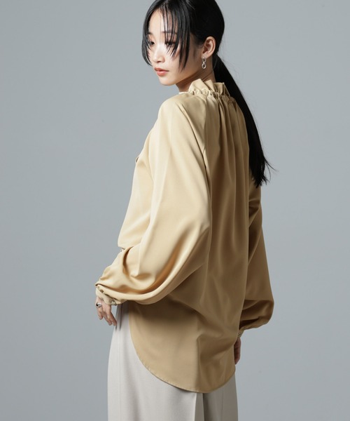 フリルカラーボータイブラウス（シャツ/ブラウス）｜NANO universe