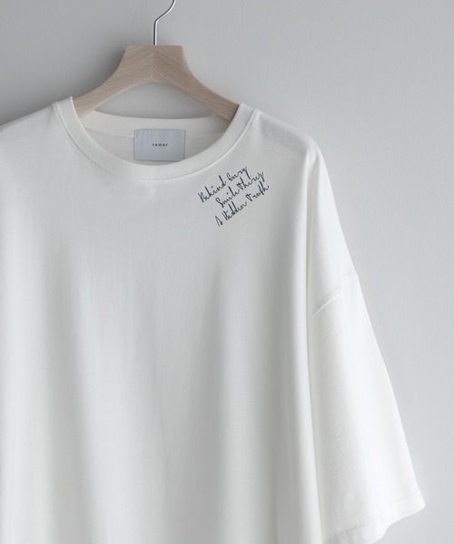 loose basic over design Tee / ルーズベーシックオーバー刺繍T