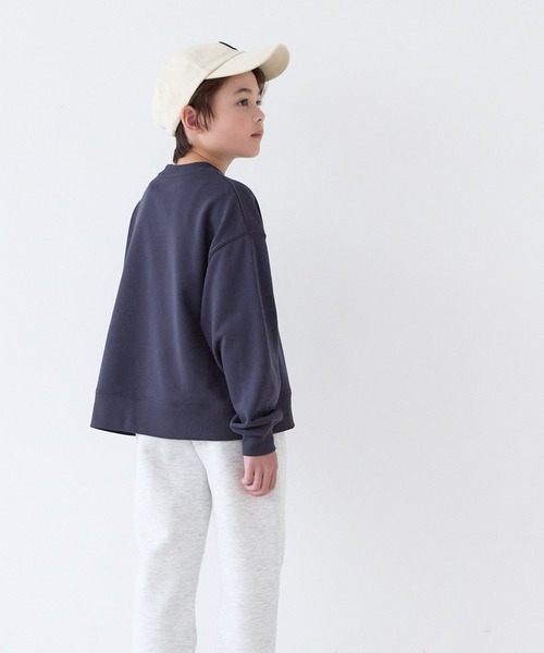 coca（coca）（コカ）の「キッズ 親子お揃い裏毛刺繍オーバーサイズスウェット（スウェット・キッズ・グリーン/ライトグレー/ホワイト/ネイビー・150/140/130/120）」の22枚目の写真