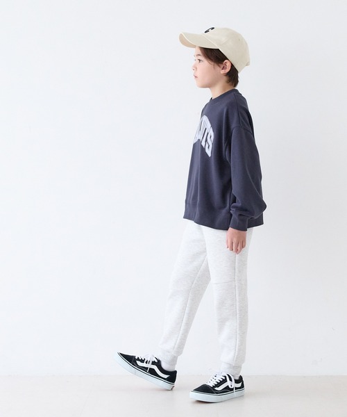 coca（coca）（コカ）の「キッズ 親子お揃い裏毛刺繍オーバーサイズスウェット（スウェット・キッズ・グリーン/ライトグレー/ホワイト/ネイビー・150/140/130/120）」の21枚目の写真