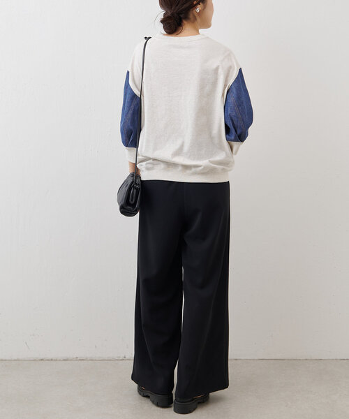 BEARDSLEY - ビアズリー◎カットソー Tシャツ ネイビー 強撚さらっとTee（Tシャツ/カットソー）｜BEARDSLEY（ビアズリー