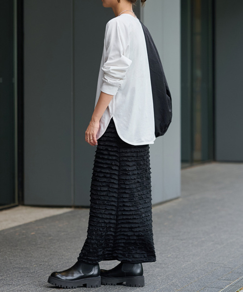 JOURNAL STANDARD relume(ジャーナルスタンダード レリューム)の「《追加》ラグランスリーブカレッジロングスリーブTEE(Tシャツ/カットソー・レディース・ブラック系その他/ホワイト系その他/ホワイト・FREE)」の9枚目の写真