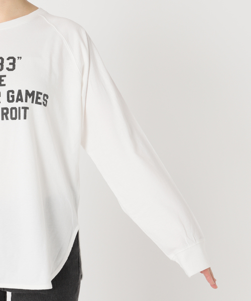 JOURNAL STANDARD relume(ジャーナルスタンダード レリューム)の「《追加》ラグランスリーブカレッジロングスリーブTEE(Tシャツ/カットソー・レディース・ブラック系その他/ホワイト系その他/ホワイト・FREE)」の20枚目の写真