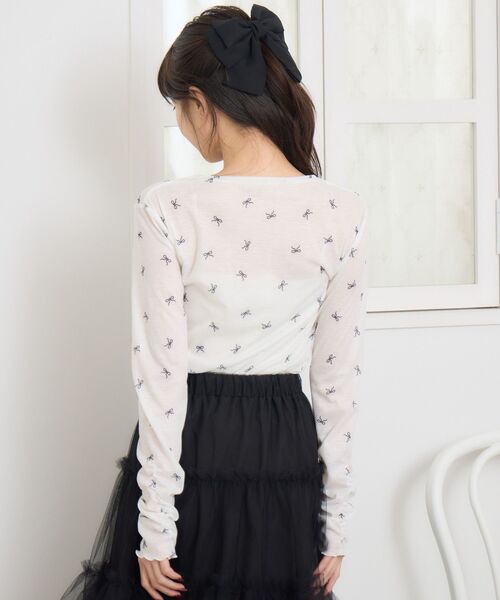 ems excite（エムズエキサイト）の「柄プリントインナーCT（Tシャツ/カットソー・レディース・ブルー/オフホワイト/ナチュラル/ダークグレー・FREE）」の13枚目の写真