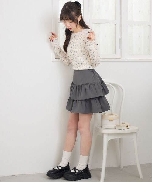 ems excite（エムズエキサイト）の「柄プリントインナーCT（Tシャツ/カットソー・レディース・ブルー/オフホワイト/ナチュラル/ダークグレー・FREE）」の10枚目の写真