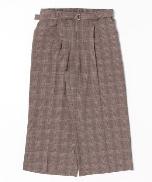 BELLUNA PLUS(ベルーナ)の「サマ見え(W)ベルト付ワイドパンツ56丈(その他パンツ・レディース・ブラック/ブラウン/グレー/テラコッタ・MEDIUM/LARGE/X-LARGE)」の1枚目の写真