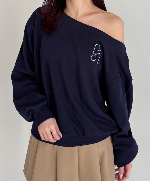 ワンショルサガラ刺繍裏毛スウェット 320034（スウェット）｜Heather