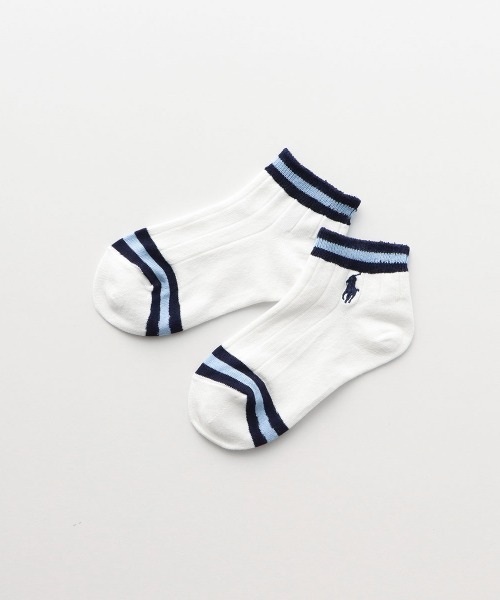POLO RALPH LAUREN（ポロ ラルフ ローレン）の「POLO RALPH LAUREN クリケット キッズソックス 04863754（ソックス/靴下・キッズ・ネイビー/ホワイト/ライトグレー・19-21cm/22-24cm）」の2枚目の写真