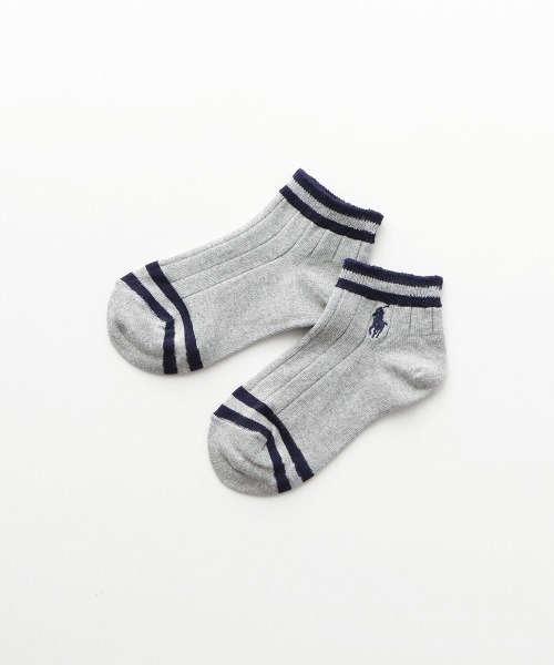 POLO RALPH LAUREN（ポロ ラルフ ローレン）の「POLO RALPH LAUREN クリケット キッズソックス 04863754（ソックス/靴下・キッズ・ネイビー/ホワイト/ライトグレー・19-21cm/22-24cm）」の3枚目の写真