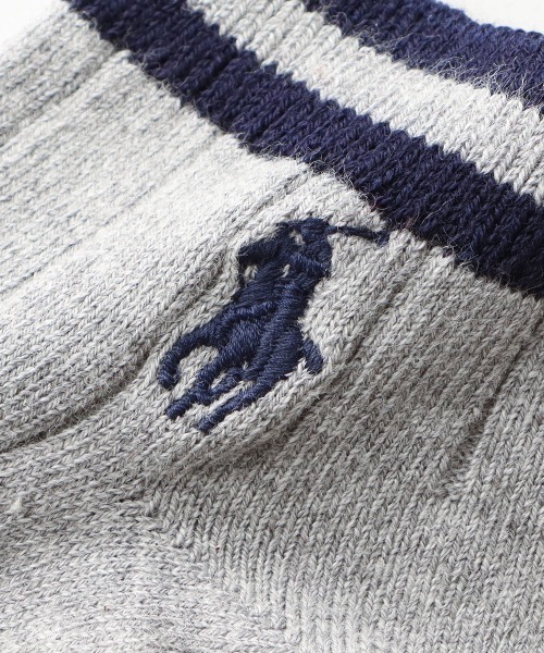 POLO RALPH LAUREN（ポロ ラルフ ローレン）の「POLO RALPH LAUREN クリケット キッズソックス 04863754（ソックス/靴下・キッズ・ネイビー/ホワイト/ライトグレー・19-21cm/22-24cm）」の4枚目の写真