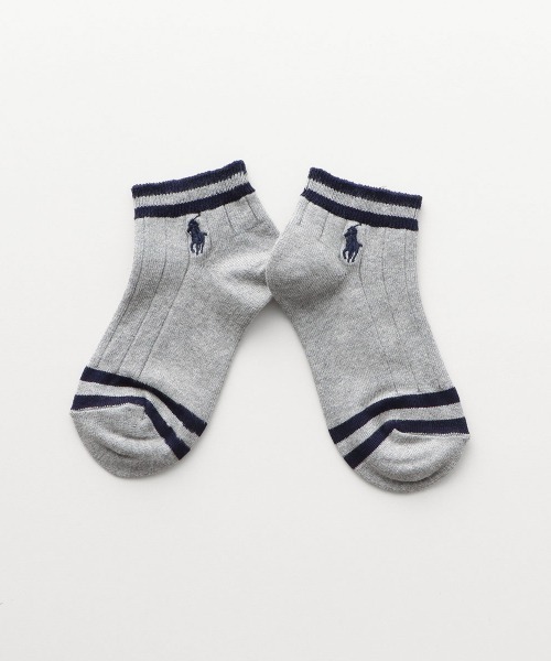 POLO RALPH LAUREN（ポロ ラルフ ローレン）の「POLO RALPH LAUREN クリケット キッズソックス 04863754（ソックス/靴下・キッズ・ネイビー/ホワイト/ライトグレー・19-21cm/22-24cm）」の5枚目の写真