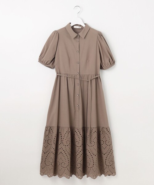 Feroux(フェルゥ)の「刺繍入りシャツ ワンピース(ワンピース・レディース・ダークブラウン系/ライラック系・2/1)」の10枚目の写真