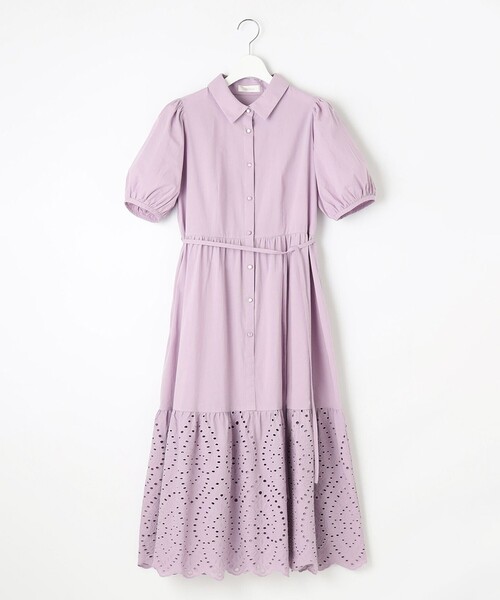 Feroux(フェルゥ)の「刺繍入りシャツ ワンピース(ワンピース・レディース・ダークブラウン系/ライラック系・2/1)」の20枚目の写真