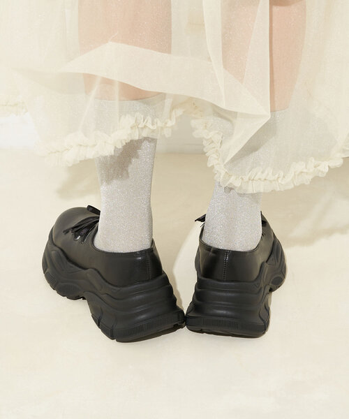 CIAOPANIC（チャオパニック）の「厚底トリプルストラップメリージェーン（スニーカー・レディース・シルバー/ブラック・LARGE/MEDIUM/SMALL）」の6枚目の写真