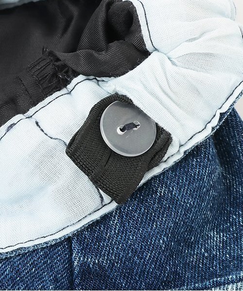 by LOVEiT（バイラビット）の「【ニコ☆プチ掲載】ベルトつきカーゴスカート（デニムスカート・キッズ・ブラック/ネイビー/サックスブルー・150cm/140cm/130cm/120cm/160cm）」の7枚目の写真