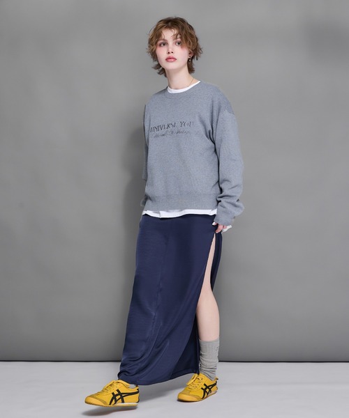 ACLENT（アクレント）の「ジャストサイズプルオーバーニット（ニット/セーター・レディース・ネイビー/グレー/イエロー/ブラック・FREE）」の11枚目の写真