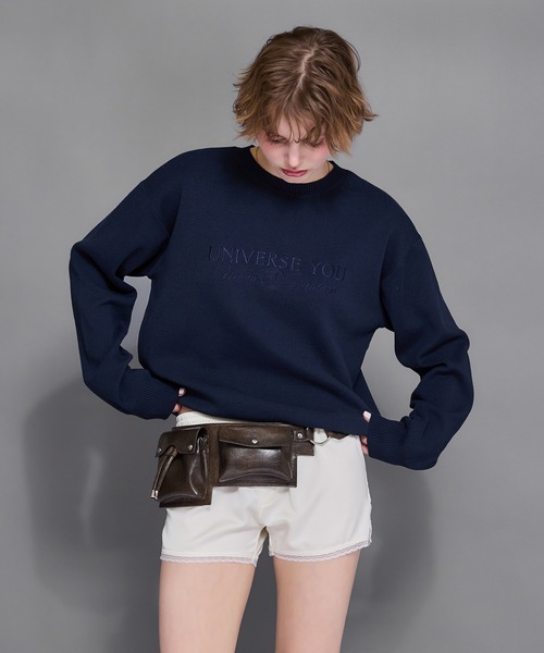 ACLENT（アクレント）の「ジャストサイズプルオーバーニット（ニット/セーター・レディース・ネイビー/グレー/イエロー/ブラック・FREE）」の19枚目の写真