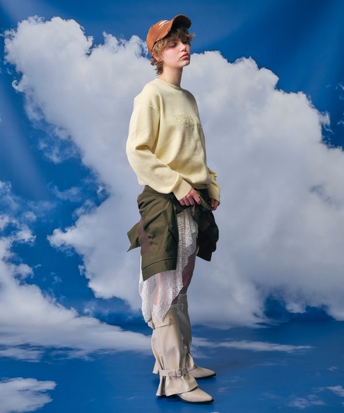 ACLENT（アクレント）の「ジャストサイズプルオーバーニット（ニット/セーター・レディース・ネイビー/グレー/イエロー/ブラック・FREE）」の22枚目の写真