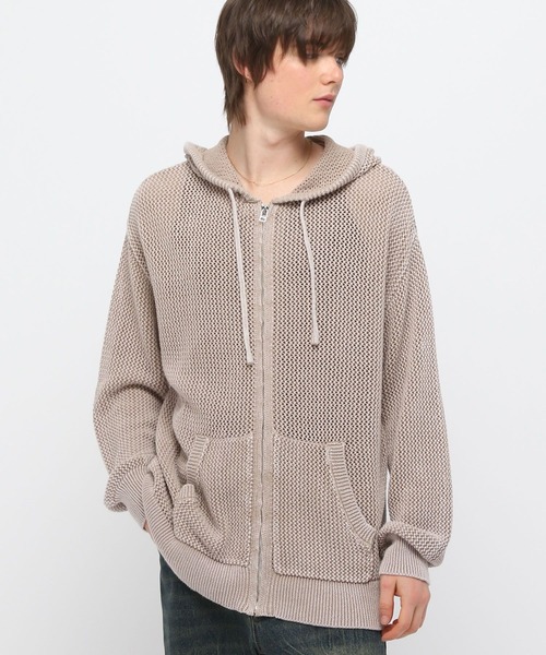 3.3 Field Trip （3.3フィールドトリップ）の「3.3 Field Trip／ピグメントメッシュパーカー（パーカー・メンズ・ベージュ/ブラック・FREE）」の11枚目の写真