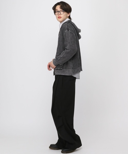 3.3 Field Trip （3.3フィールドトリップ）の「3.3 Field Trip／ピグメントメッシュパーカー（パーカー・メンズ・ベージュ/ブラック・FREE）」の4枚目の写真