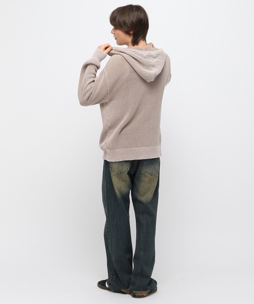 3.3 Field Trip （3.3フィールドトリップ）の「3.3 Field Trip／ピグメントメッシュパーカー（パーカー・メンズ・ベージュ/ブラック・FREE）」の10枚目の写真