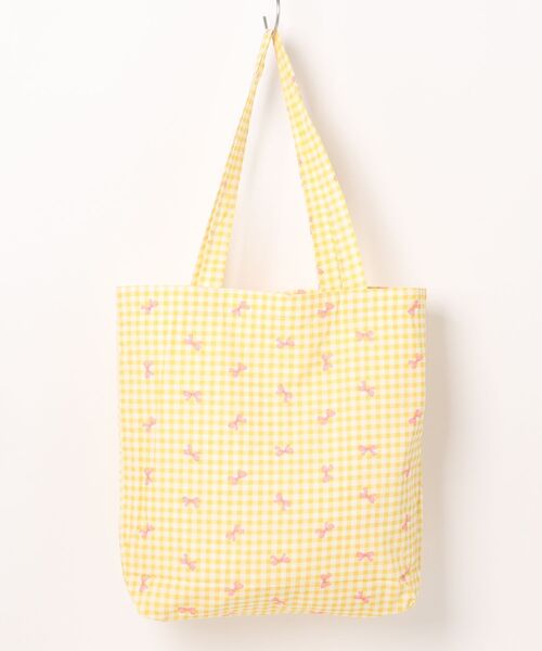 Mignonjour(ミニョンジュール)の「Mignonjour/リボンチェック柄トートバッグ M2691(トートバッグ・レディース・ブルー/レッド/ピンク/イエロー/パープル・FREE)」の12枚目の写真