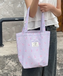 Mignonjour/リボンチェック柄トートバッグ M2691