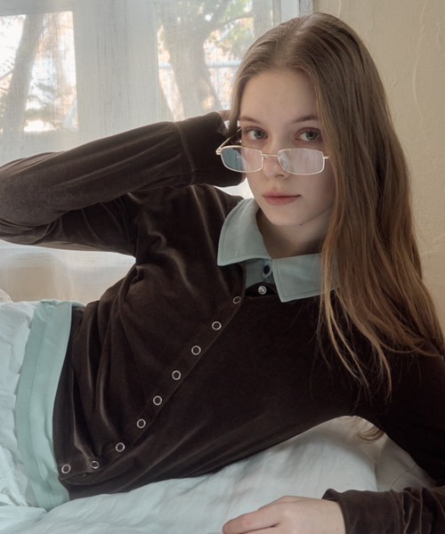 Birthday room（バースデイルーム）の「スクエア型メタルフレームメガネ/square metal frame（メガネ・レディース・ゴールド/シルバー・FREE）」の10枚目の写真