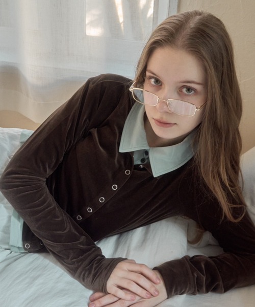 Birthday room（バースデイルーム）の「スクエア型メタルフレームメガネ/square metal frame（メガネ・レディース・ゴールド/シルバー・FREE）」の11枚目の写真