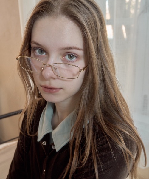 Birthday room（バースデイルーム）の「スクエア型メタルフレームメガネ/square metal frame（メガネ・レディース・ゴールド/シルバー・FREE）」の12枚目の写真