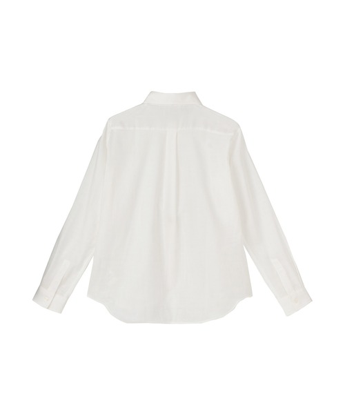 TOKYO SHIRTS（トウキョウシャツ）の「【Pitta Re:)】ふわっとガーゼシャツ 長袖 綿100% レディースカジュアルシャツ（シャツ/ブラウス・レディース・ホワイト・S/M/L/LL）」の2枚目の写真