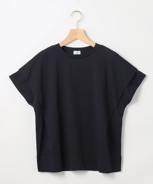 組曲（クミキョク）の「GIZAコットンドルマンスリーブ Tシャツ（Tシャツ/カットソー・レディース・ブラック系/スモーキーグリーン系/アイボリー系/ブラック系1/チェリーレッド/ネイビー×ホワイト/ネイビー系・2/3）」の15枚目の写真