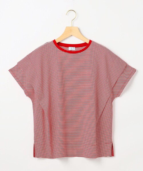 組曲（クミキョク）の「GIZAコットンドルマンスリーブ Tシャツ（Tシャツ/カットソー・レディース・ブラック系/スモーキーグリーン系/アイボリー系/ブラック系1/チェリーレッド/ネイビー×ホワイト/ネイビー系・2/3）」の16枚目の写真