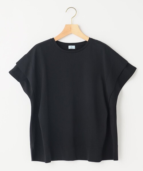 組曲（クミキョク）の「GIZAコットンドルマンスリーブ Tシャツ（Tシャツ/カットソー・レディース・ブラック系/スモーキーグリーン系/アイボリー系/ブラック系1/チェリーレッド/ネイビー×ホワイト/ネイビー系・2/3）」の18枚目の写真