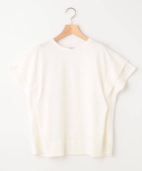 組曲（クミキョク）の「GIZAコットンドルマンスリーブ Tシャツ（Tシャツ/カットソー・レディース・ブラック系/スモーキーグリーン系/アイボリー系/ブラック系1/チェリーレッド/ネイビー×ホワイト/ネイビー系・2/3）」の20枚目の写真