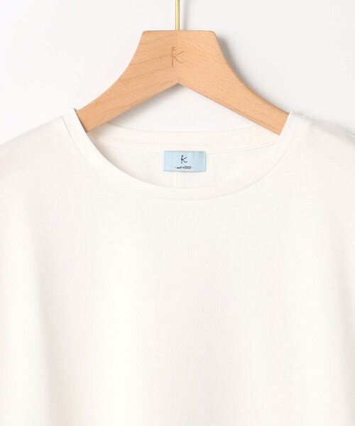 組曲（クミキョク）の「GIZAコットンドルマンスリーブ Tシャツ（Tシャツ/カットソー・レディース・ブラック系/スモーキーグリーン系/アイボリー系/ブラック系1/チェリーレッド/ネイビー×ホワイト/ネイビー系・2/3）」の21枚目の写真