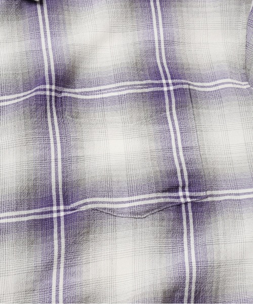JIEDA（ジエダ）の「OMBRE CHECK ZIP SHIRT（シャツ/ブラウス・メンズ・グリーン/パープル・2/1）」の8枚目の写真