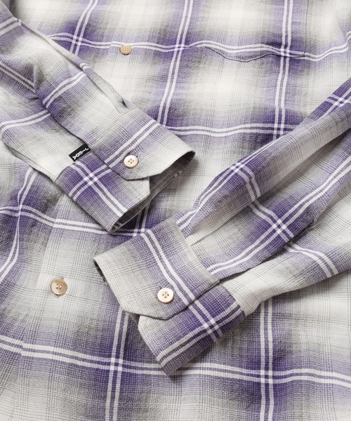 JIEDA（ジエダ）の「OMBRE CHECK ZIP SHIRT（シャツ/ブラウス・メンズ・グリーン/パープル・2/1）」の9枚目の写真