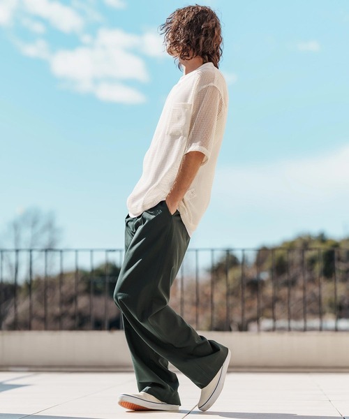 CAMBIO(カンビオ)の「mt9552-ドライニットミニ布帛メッシュTシャツ(Tシャツ/カットソー・メンズ・ブラック/アイボリー・M/L/XL)」の7枚目の写真