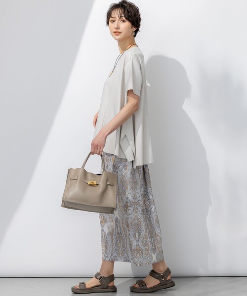 23区(ニジュウサンク)の「【洗える】Rattiドローイングペイズリープリント スカート(スカート・レディース・ベージュ系5/ブラック系5・38/36/40)」の21枚目の写真