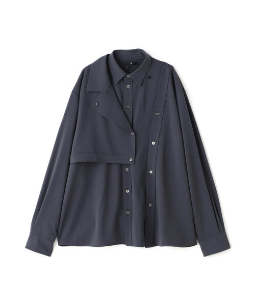 casane(カサネ)の「CASANE(カサネ)別注デザインボタンビッグシャツ(Tシャツ/カットソー・レディース・チャコールグレー/ベージュ・F)」の20枚目の写真