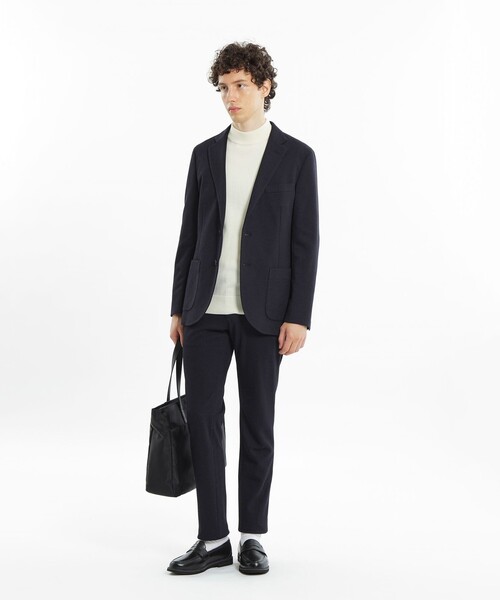 MACKINTOSH PHILOSOPHY（ﾏｯｷﾝﾄｯｼｭ ﾌｨﾛｿﾌｨｰ）の「【WEB&一部店舗限定】テーラードジャージー ジャケット チェック/ツイルジャージー（テーラードジャケット・メンズ・ダークネイビー・38）」の3枚目の写真