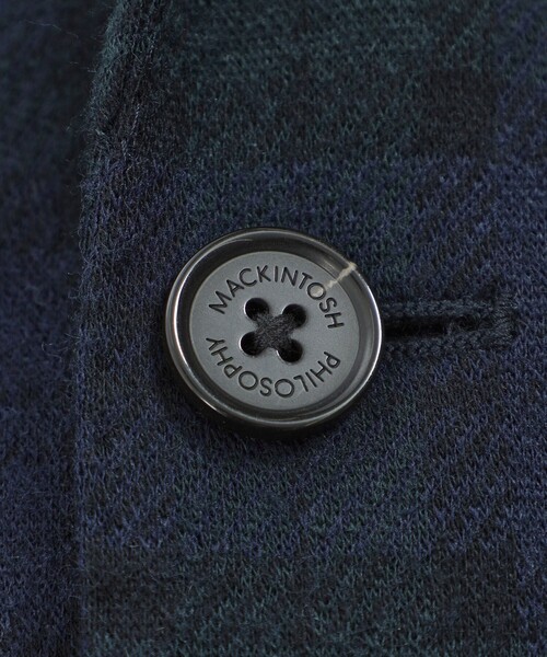 MACKINTOSH PHILOSOPHY（ﾏｯｷﾝﾄｯｼｭ ﾌｨﾛｿﾌｨｰ）の「【WEB&一部店舗限定】テーラードジャージー ジャケット チェック/ツイルジャージー（テーラードジャケット・メンズ・ダークネイビー・38）」の10枚目の写真